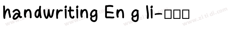handwriting En g li字体转换